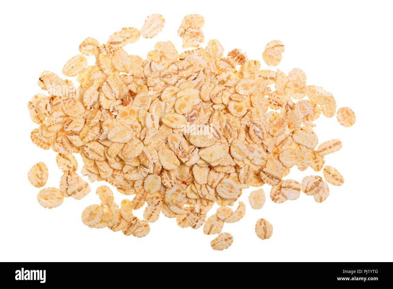 Oat Rocks oat flakes isolated on white background. Top view Stock Photo - Alamy