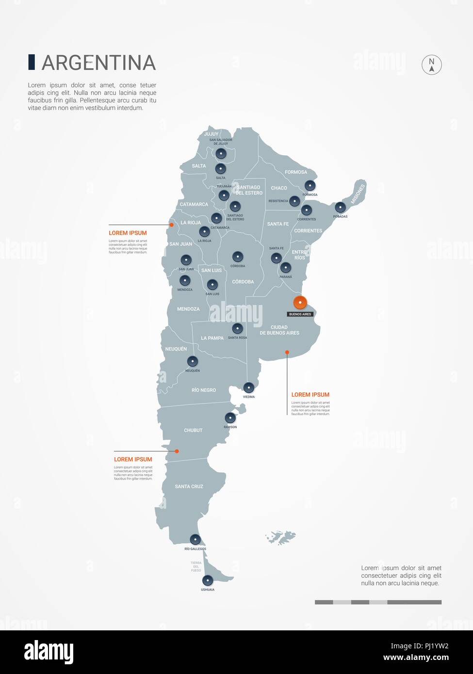 Map Of Argentina With Cities Argentina Map With Borders, Cities, Capital And Administrative Divisions.  Infographic Vector Map. Editable Layers Clearly Labeled Stock Vector Image  & Art - Alamy