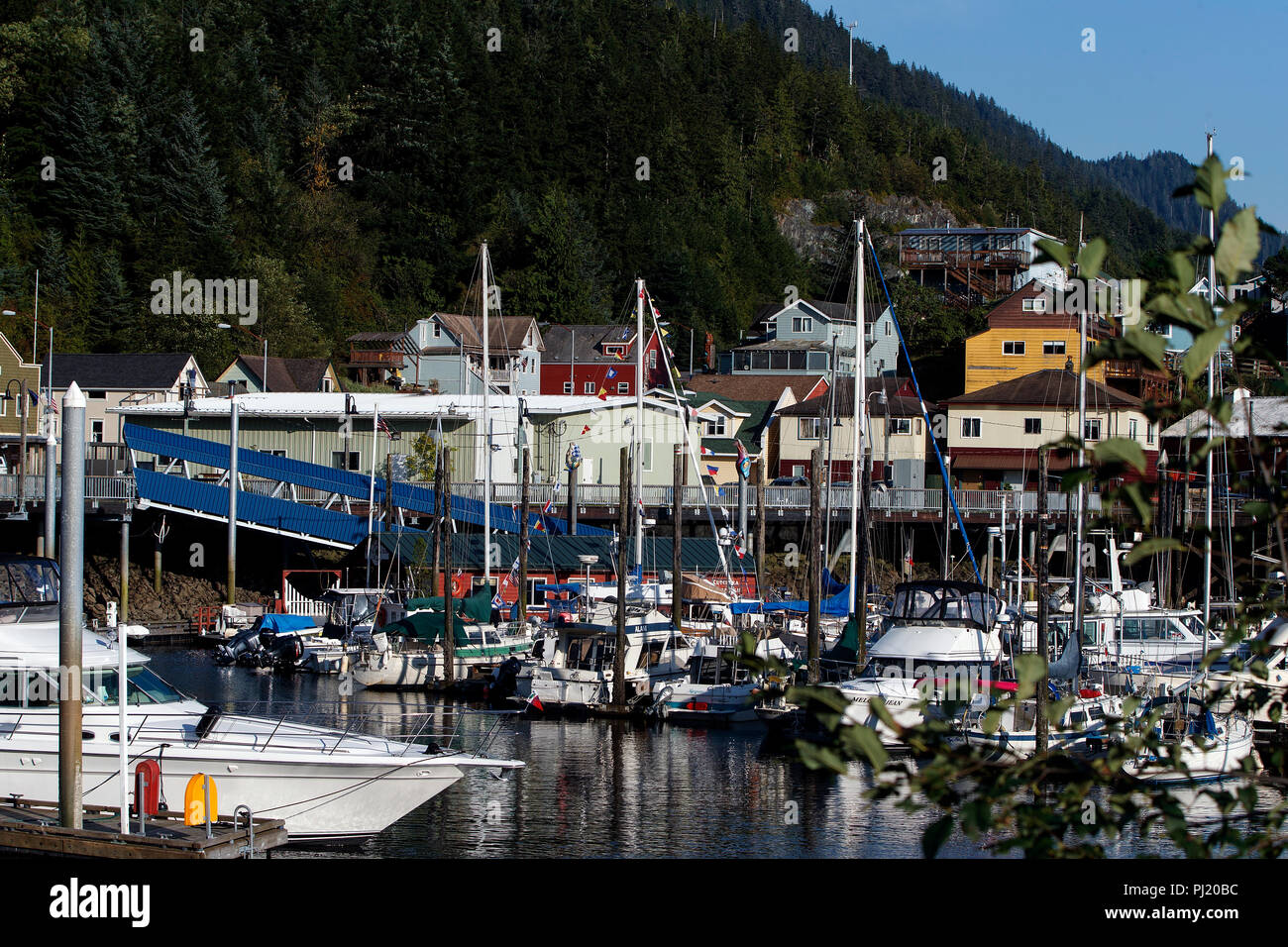 Marina near Creek Street, Ketchikan, Alaska, United States of America Stock Photo