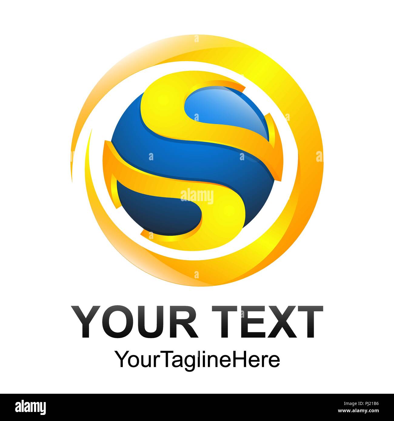 Creative abstract letter S vector logo design template element. Colored ...