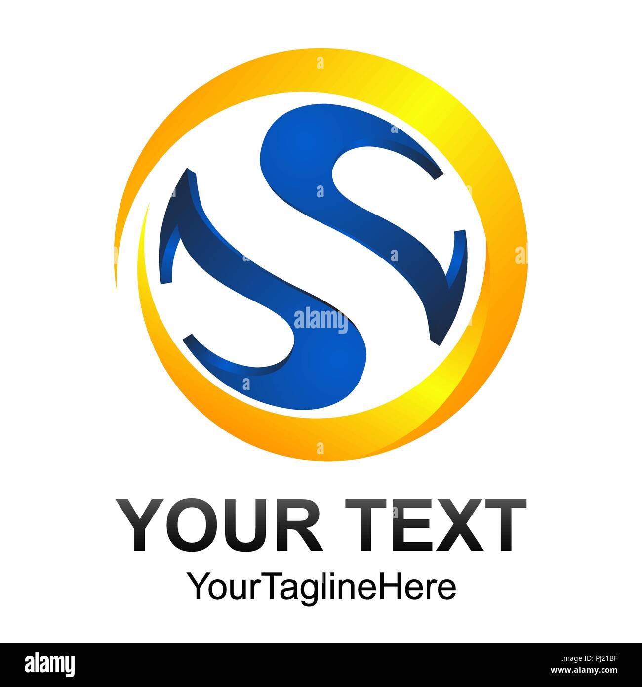 Creative abstract letter S vector logo design template element. Colored ...