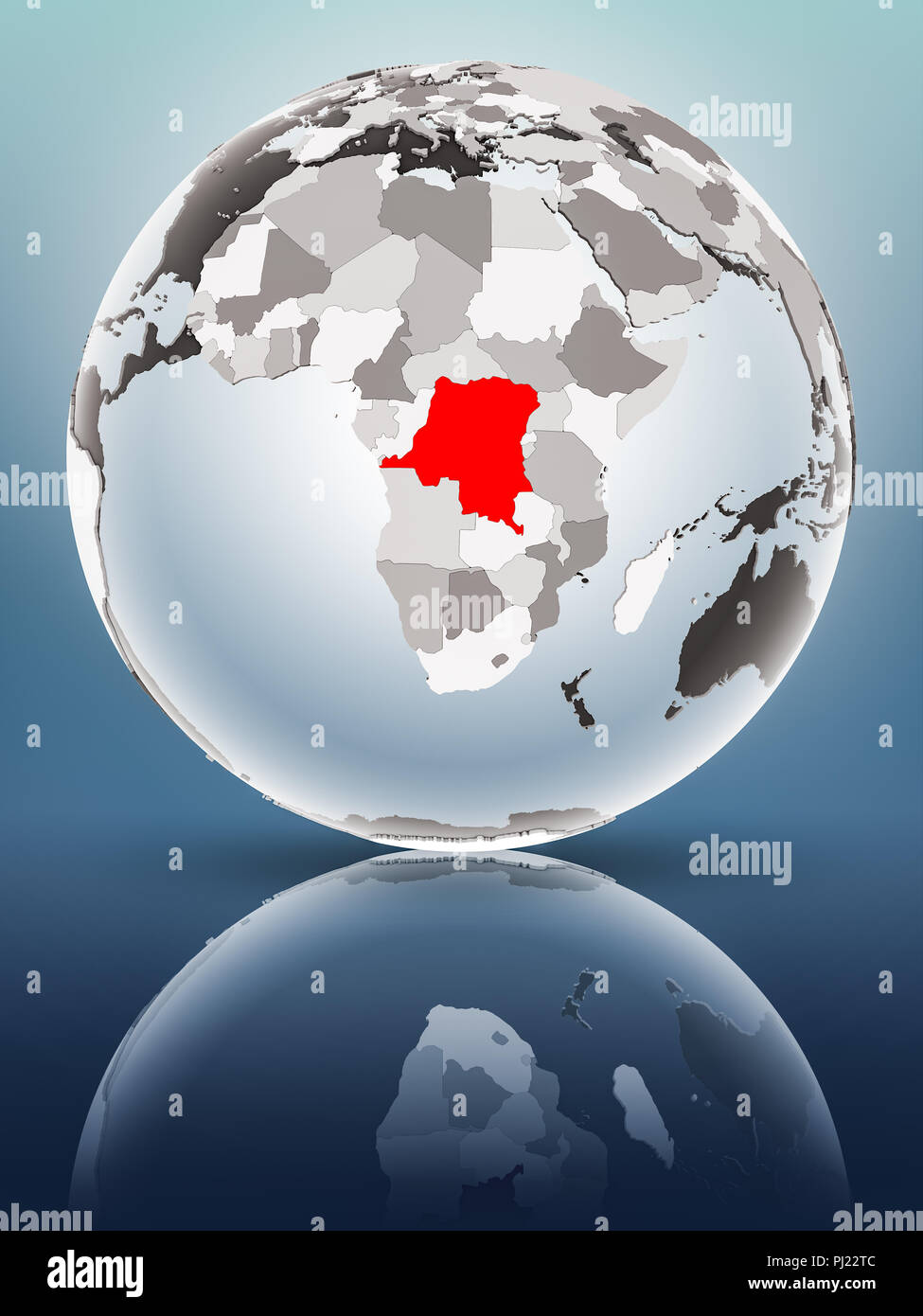 Map of dr congo globe hi-res stock photography and images - Alamy