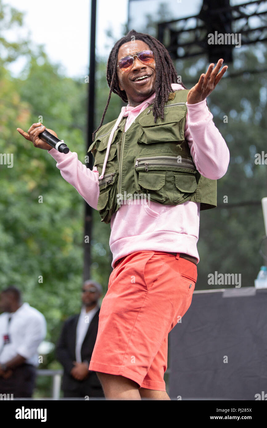 Philadelphia Pennsylvania Usa 2nd Sep 2018 Rapper Lil B Brandon Mccartney During The Made In America
