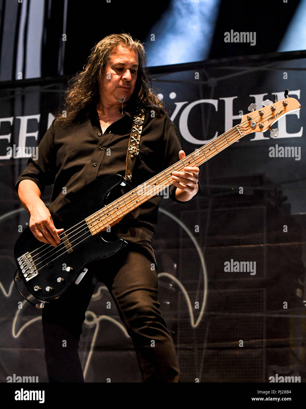 Irvine, CA, USA. 2nd Sep, 2018. Eddie Jackson with QueensRyche at