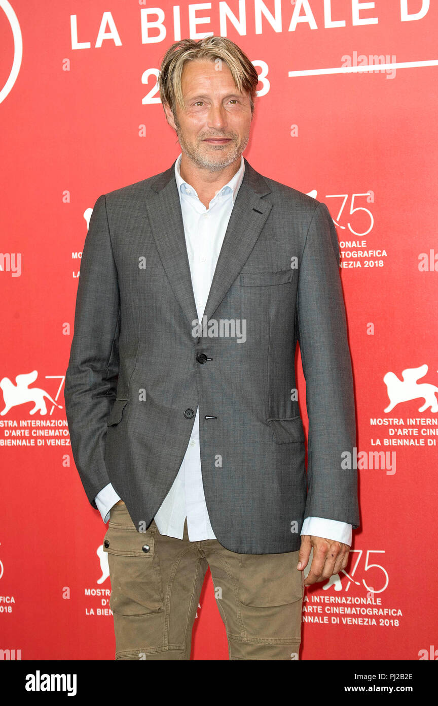 Venice, Italy. 3rd September, 2018. Mads Mikkelsen attending the 'At  Eternity's Gate' premiere at the 75th Venice International Film Festival at  the Palazzo del Cinema on September 03, 2019 in Venice, Italy