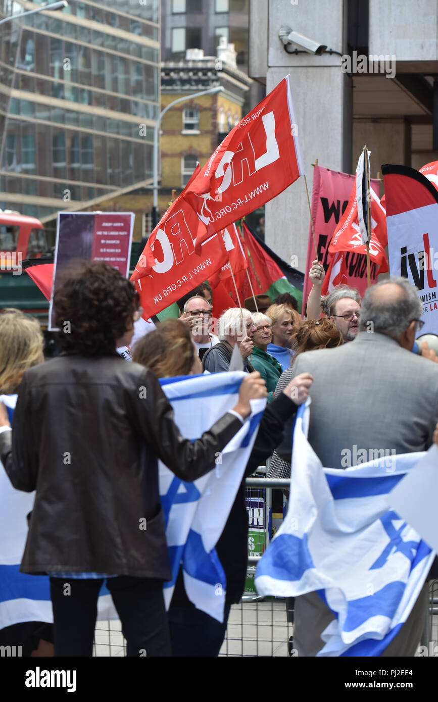 Labour Party Hq London Uk 4th September 2018 A Counter Protest