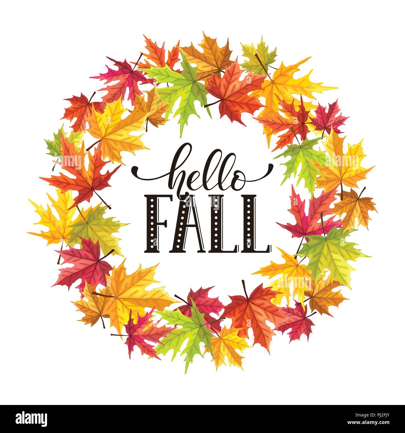 autumn leaves composition Stock Vector Image & Art - Alamy
