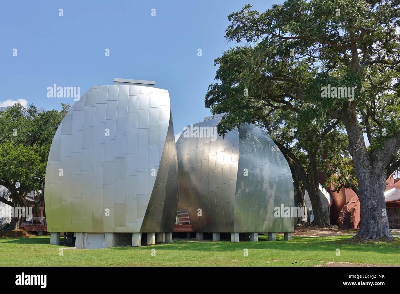 BILOXI, MS - View of the landmark Ohr-O'Keefe Museum Of Art, dedicated to the Mad Potter of Biloxi, in Biloxi, Mississippi. Stock Photo