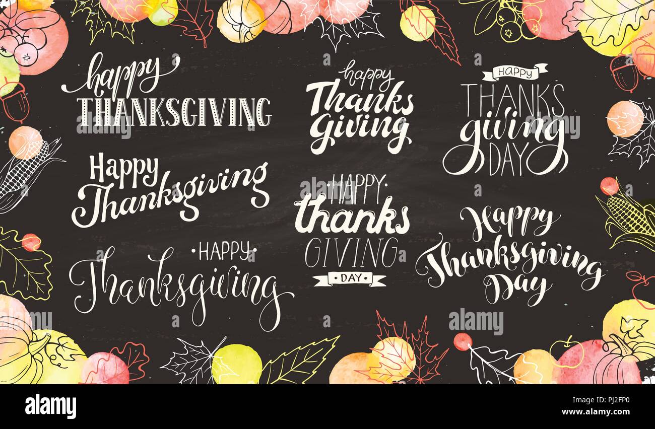 thanksgiving wording illustration Stock Vector Image & Art Alamy