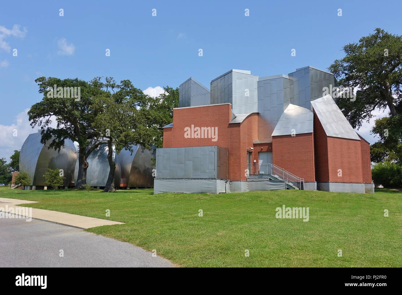 BILOXI, MS - View of the landmark Ohr-O'Keefe Museum Of Art, dedicated to the Mad Potter of Biloxi, in Biloxi, Mississippi. Stock Photo