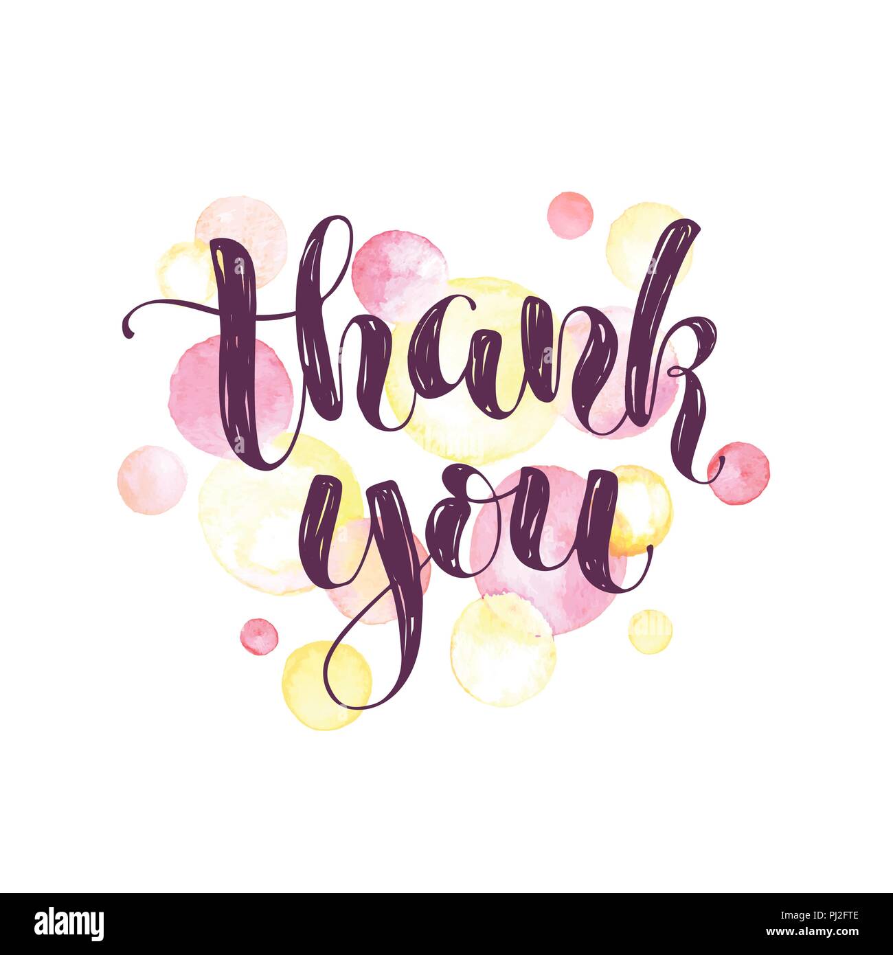 thank you greeting card Stock Vector