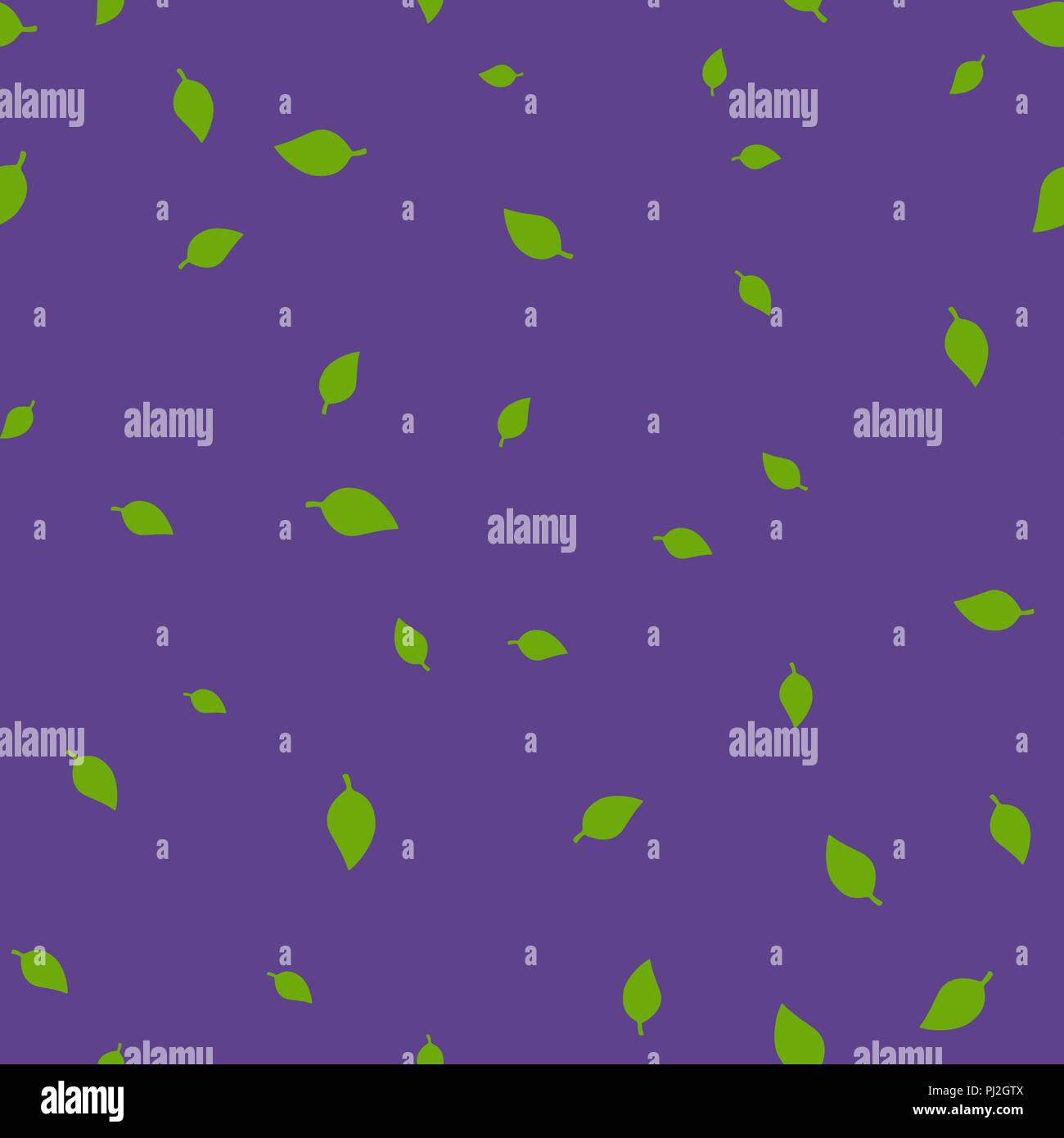 Birch leaf green seamless pattern color. Vector illustration. Red background. Stock Vector