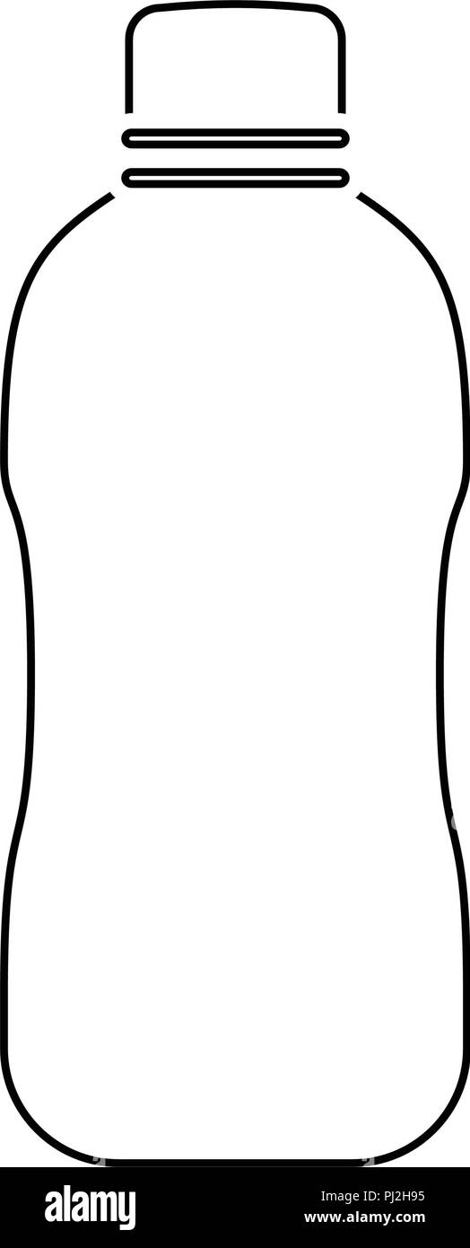 Icon of Water bottle . Thin line design. Vector illustration Stock ...