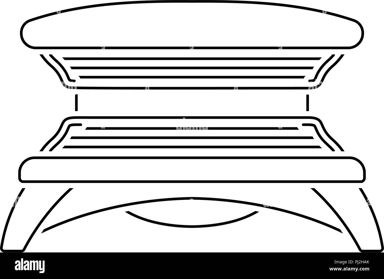 Icon of Solarium. Thin line design. Vector illustration Stock Vector ...