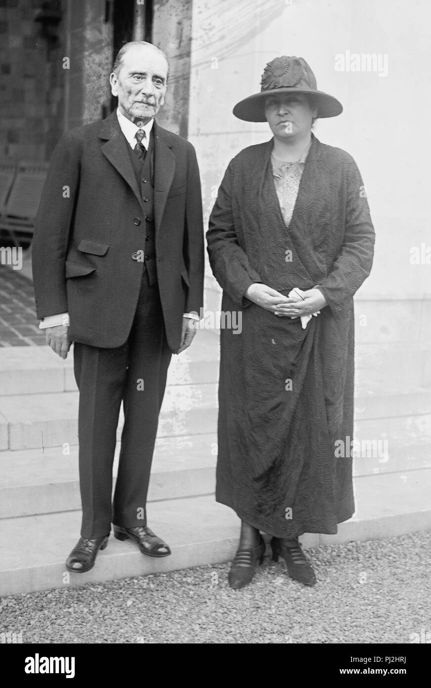 Mathieu & Miss Gabriela Mistral, 1924. Lucila Godoy Alcayaga (1889 - 1957), Chilean poet Stock Photo