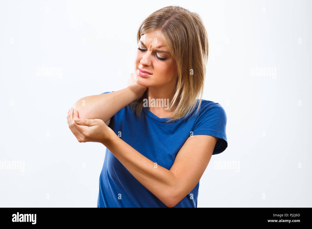 Pain in elbow Stock Photo Alamy