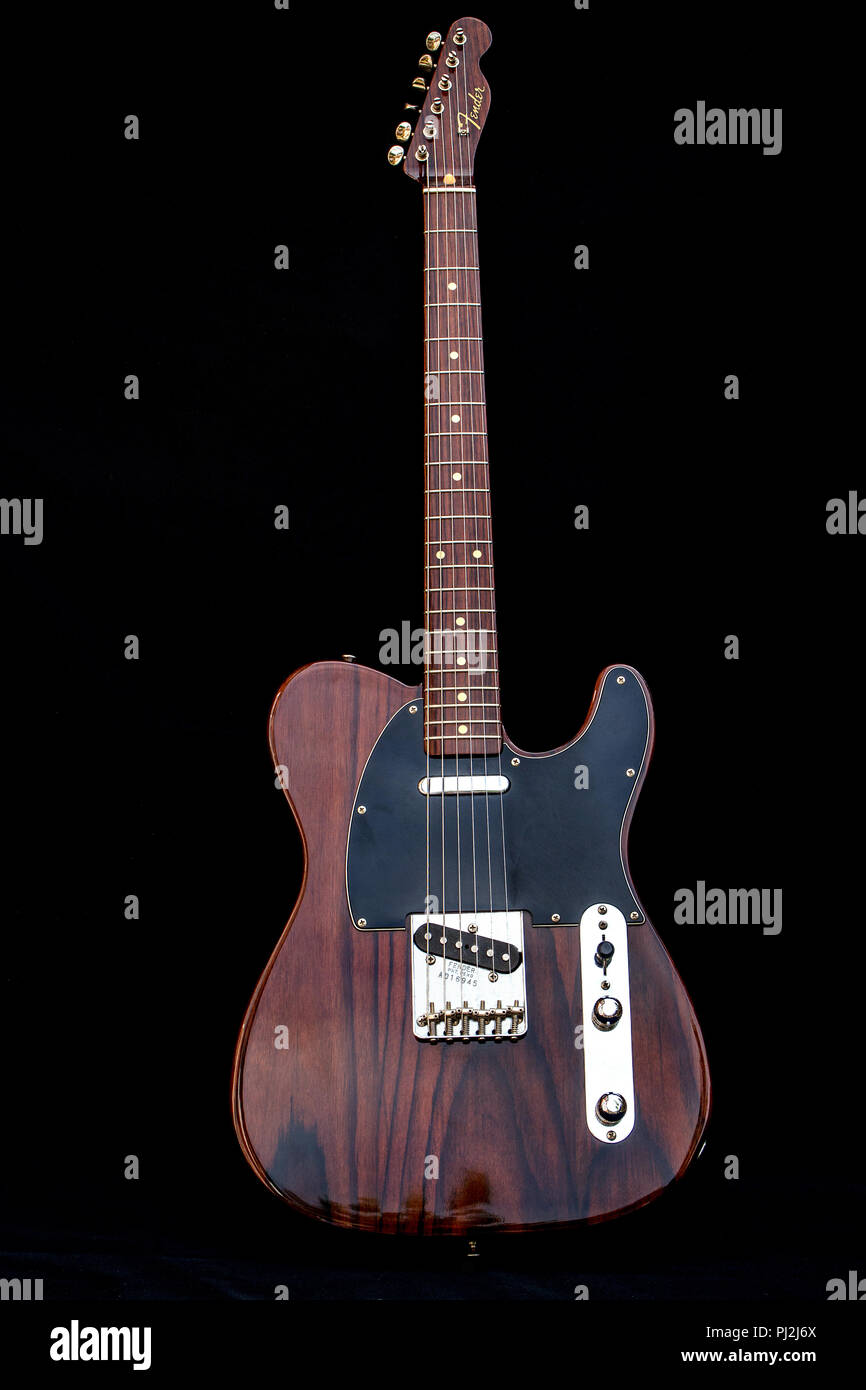 Fender Telecaster with solid rosewood body. Japan.1990 Stock Photo
