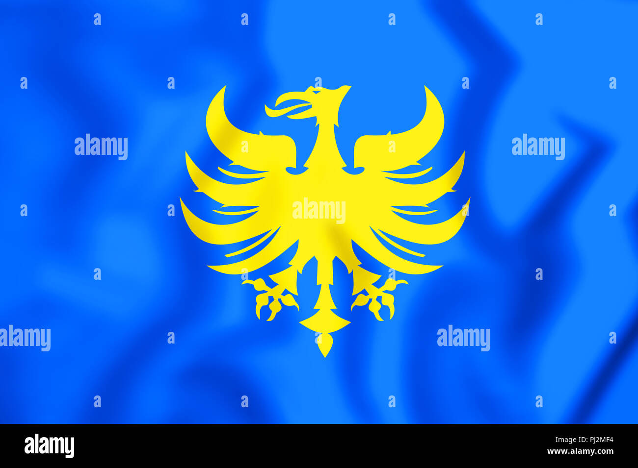 3D Flag of Heerlen, Netherlands. 3D Illustration. Stock Photo