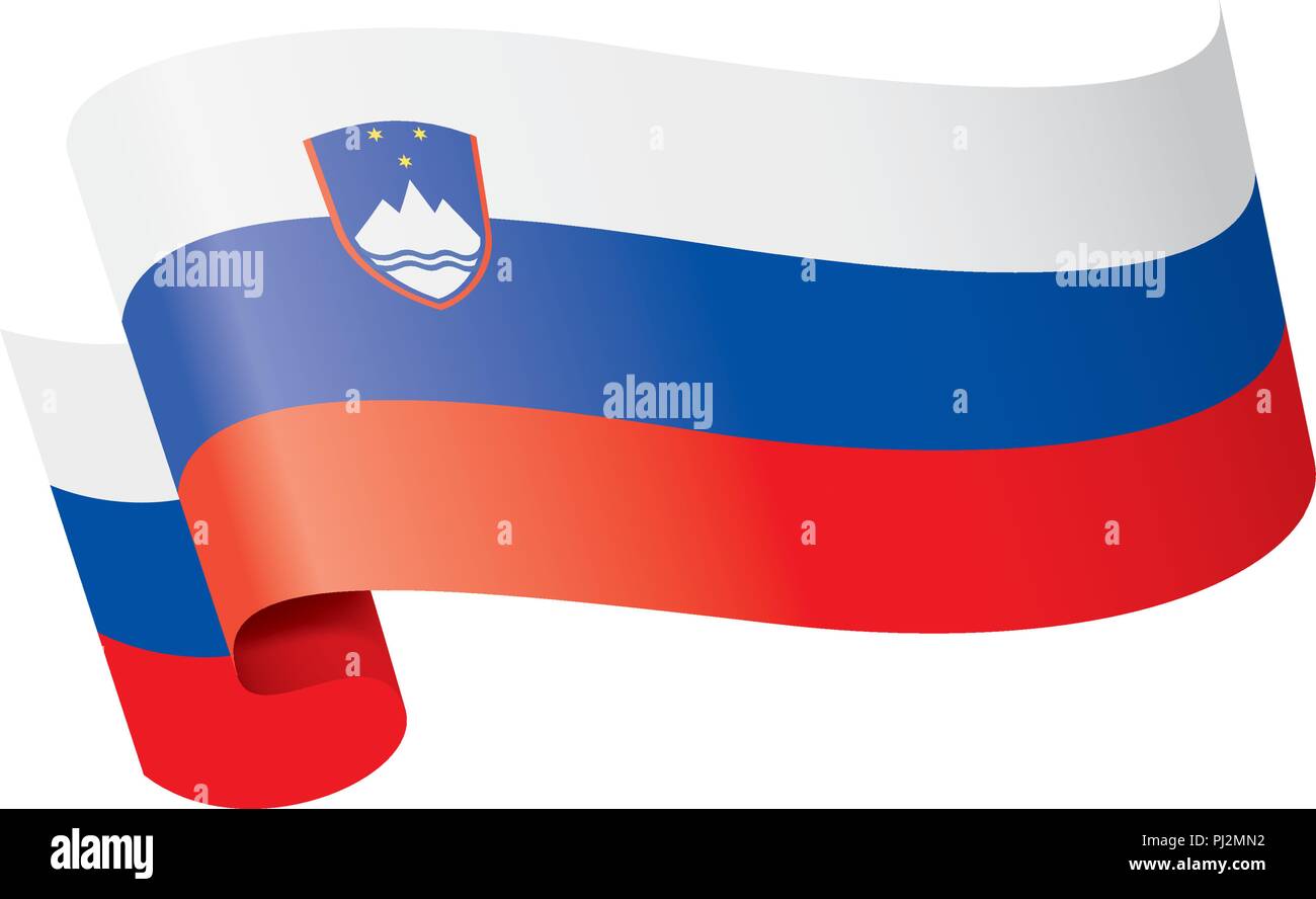 Slovenia flag, vector illustration on a white background Stock Vector ...