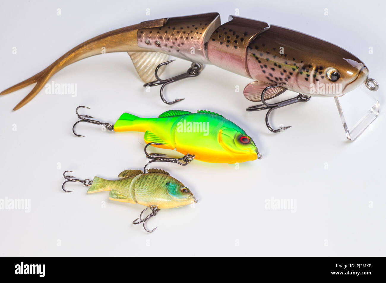 Artificial bait for fishing. For catching predatory fish Stock Photo