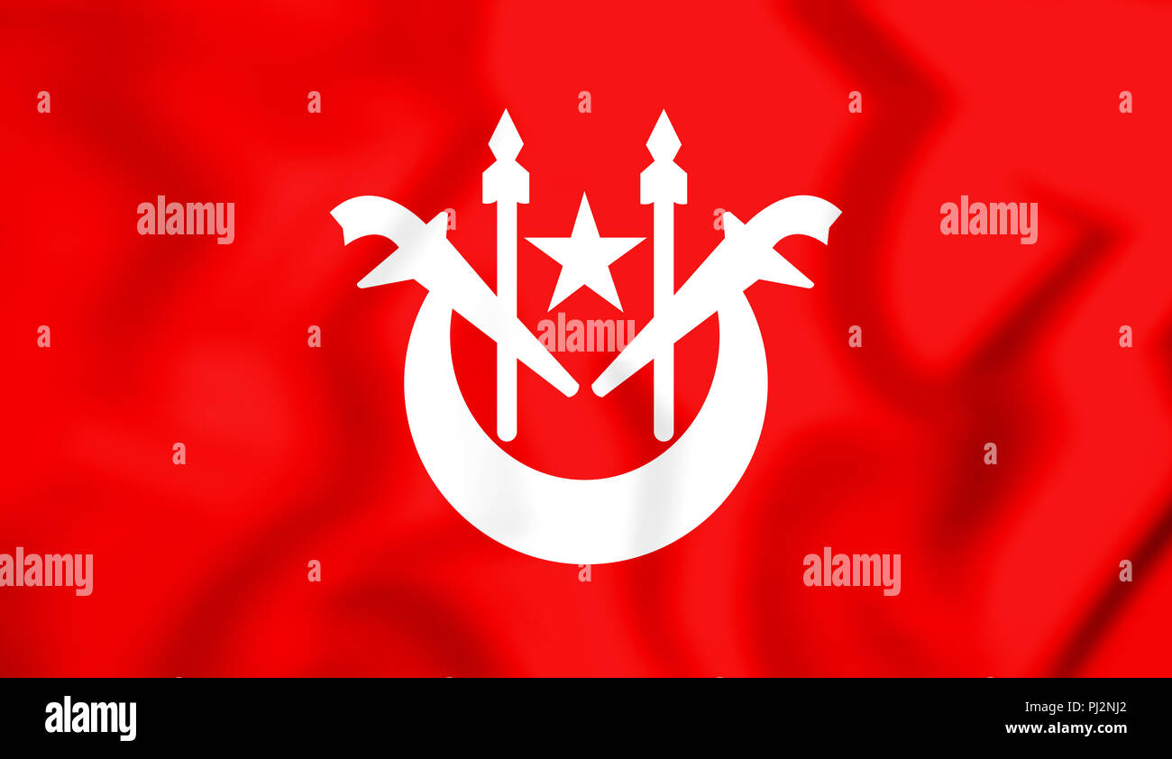 3D Flag of Kelantan, Malaysia. 3D Illustration Stock Photo Alamy