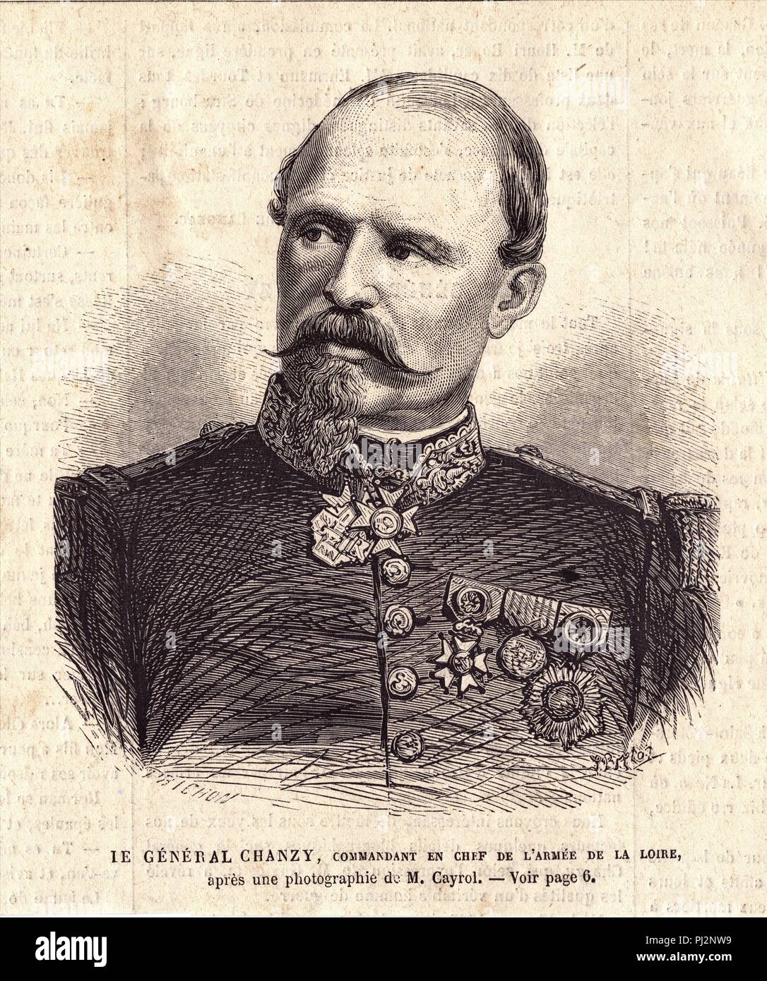 Le Général ALFRED CHANZY Stock Photo