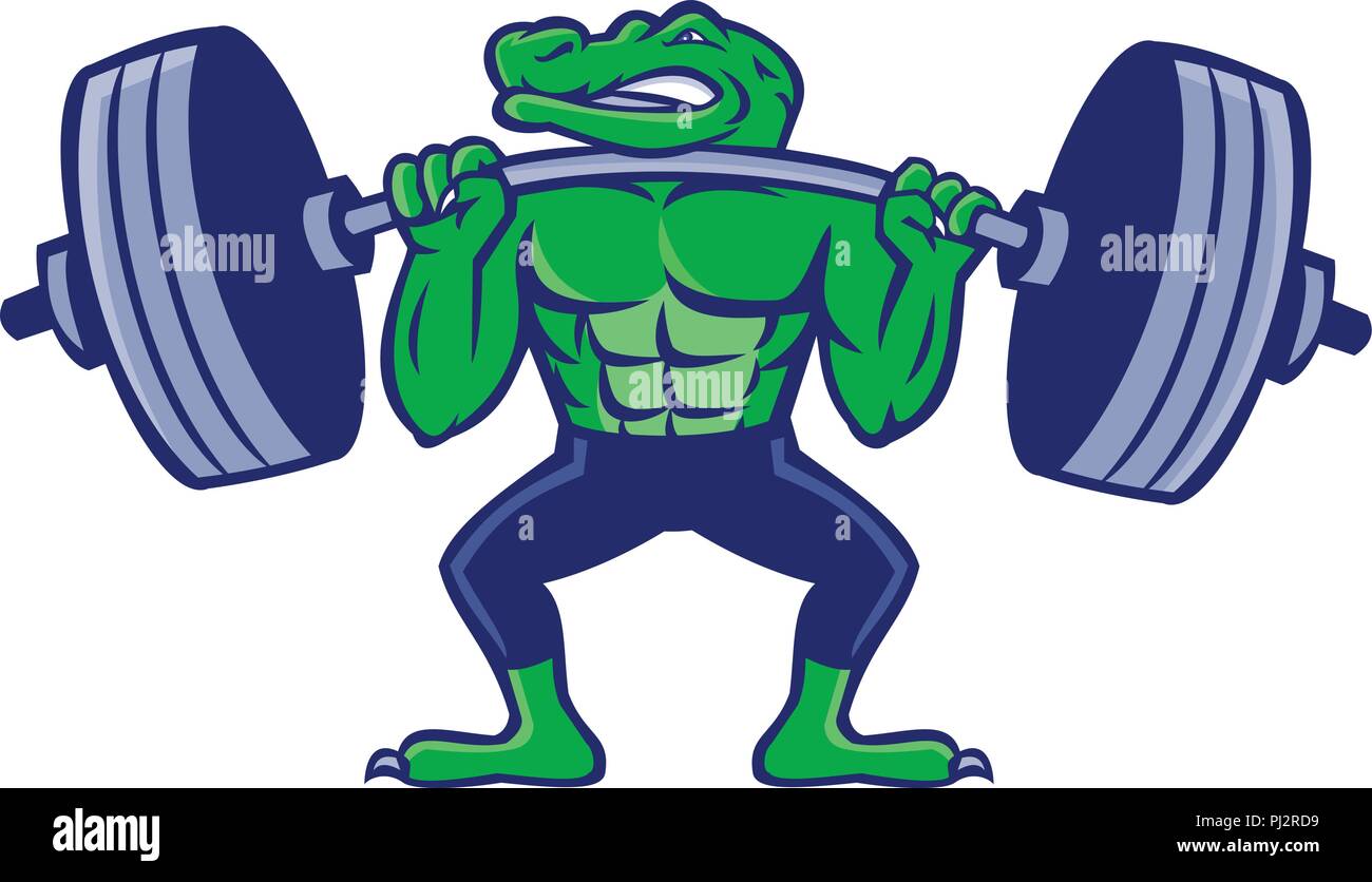 Mascot icon illustration of an alligator, gator, crocodile or croc