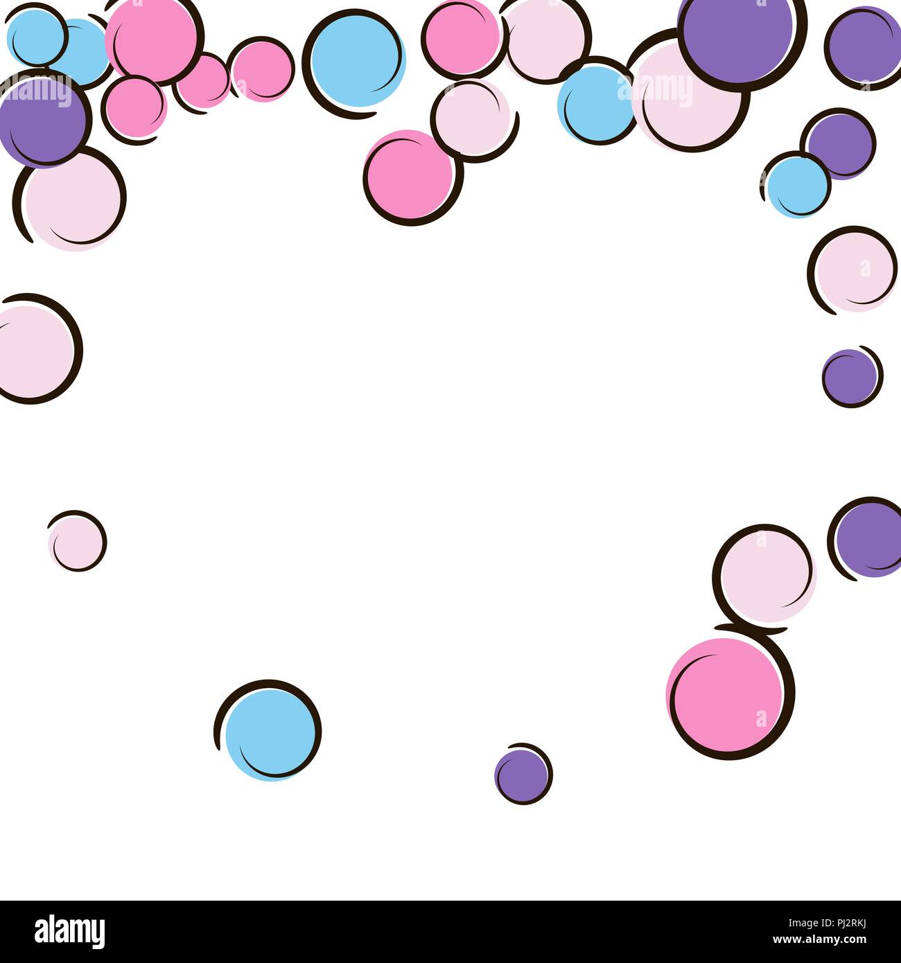 Heart dots frame with pop art confetti background. Stock Vector