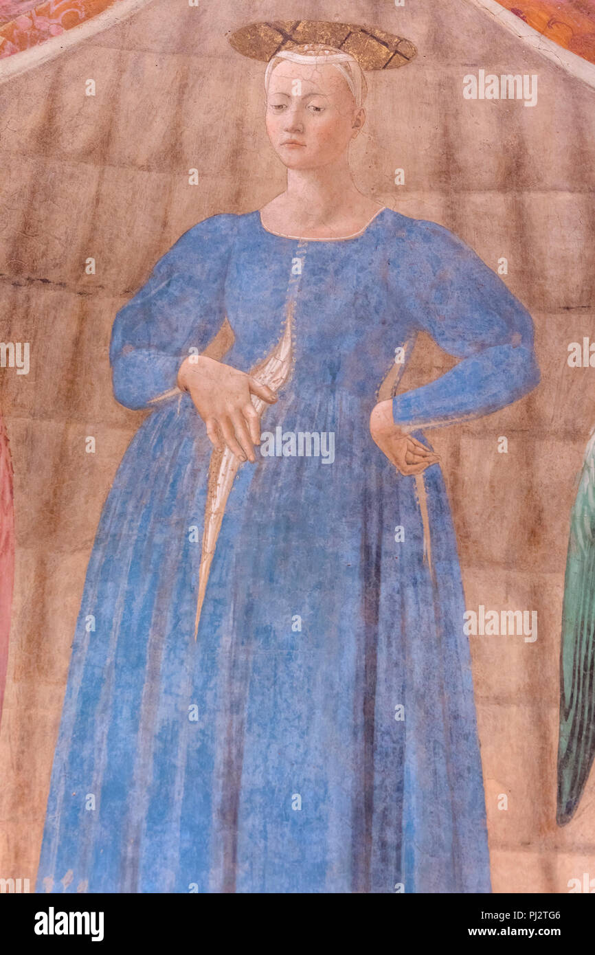 Madonna del Parto, Piero della Francesca, Museo della Madonna del Parto, Monterchi, Arezzo, Tuscany, Italy Stock Photo