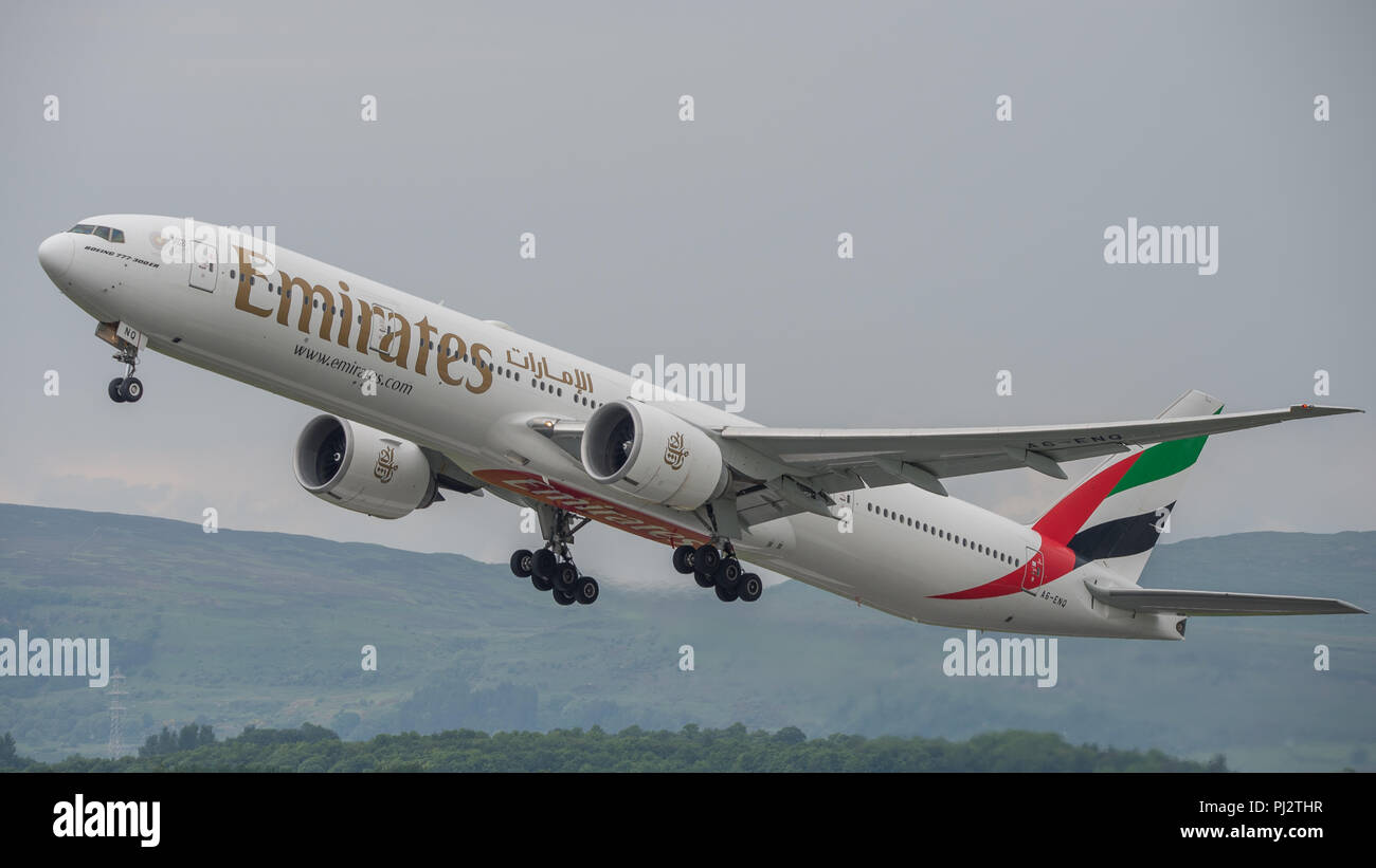 Emirates Plane Tail Stock Photos & Emirates Plane Tail