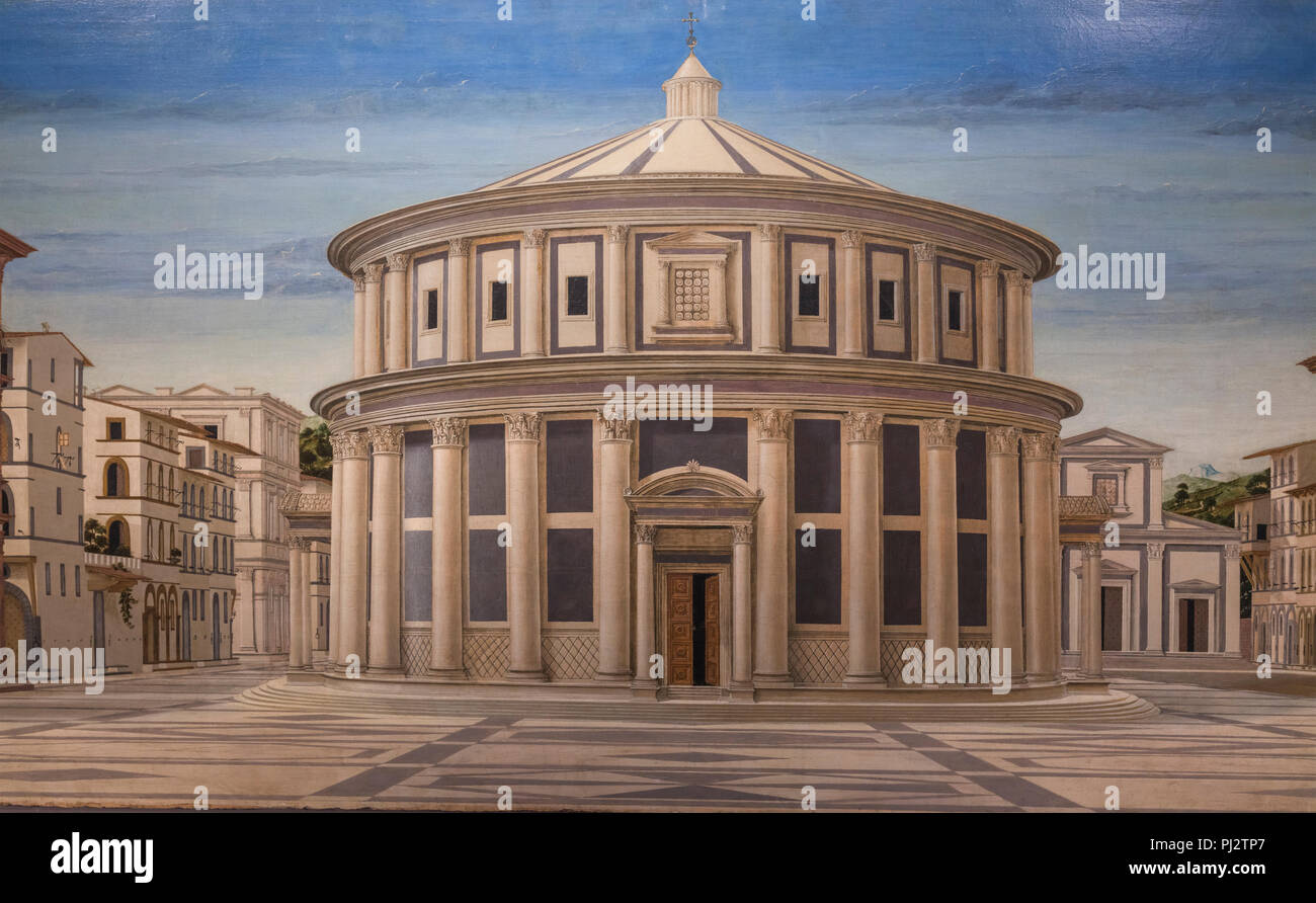Piero della Francesca, Ideal City, painting, Ducal Palace, Palazzo