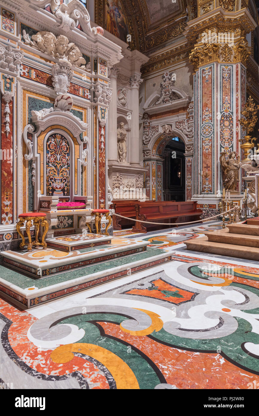 Abbey of Monte Cassino interior, Lazio, Italy Stock Photo