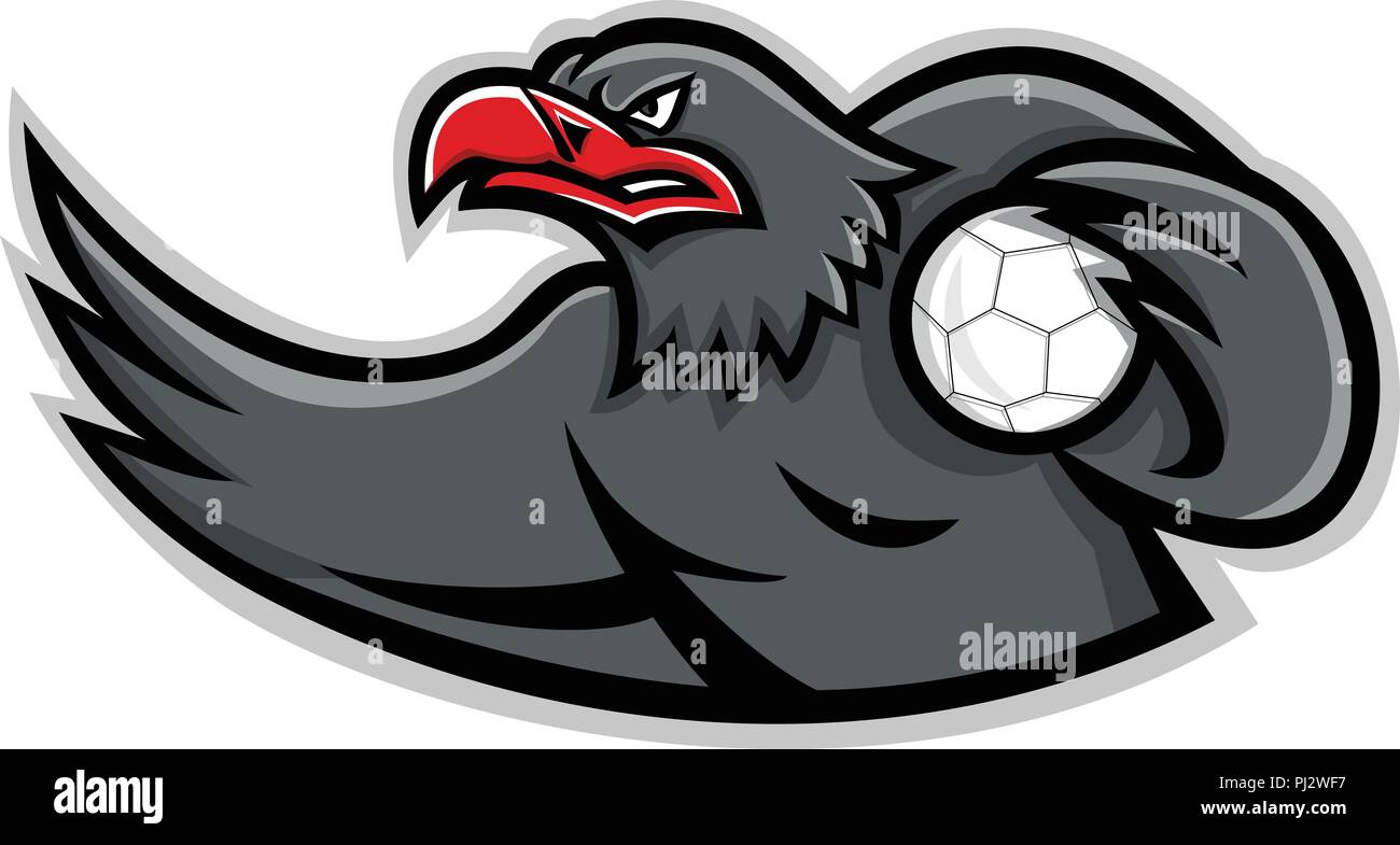 Mascot Icon Illustration Of Bust Of An Eagle Handball Player Holding A Handball Ball Viewed From Front On Isolated Background In Retro Style Stock Vector Image Art Alamy