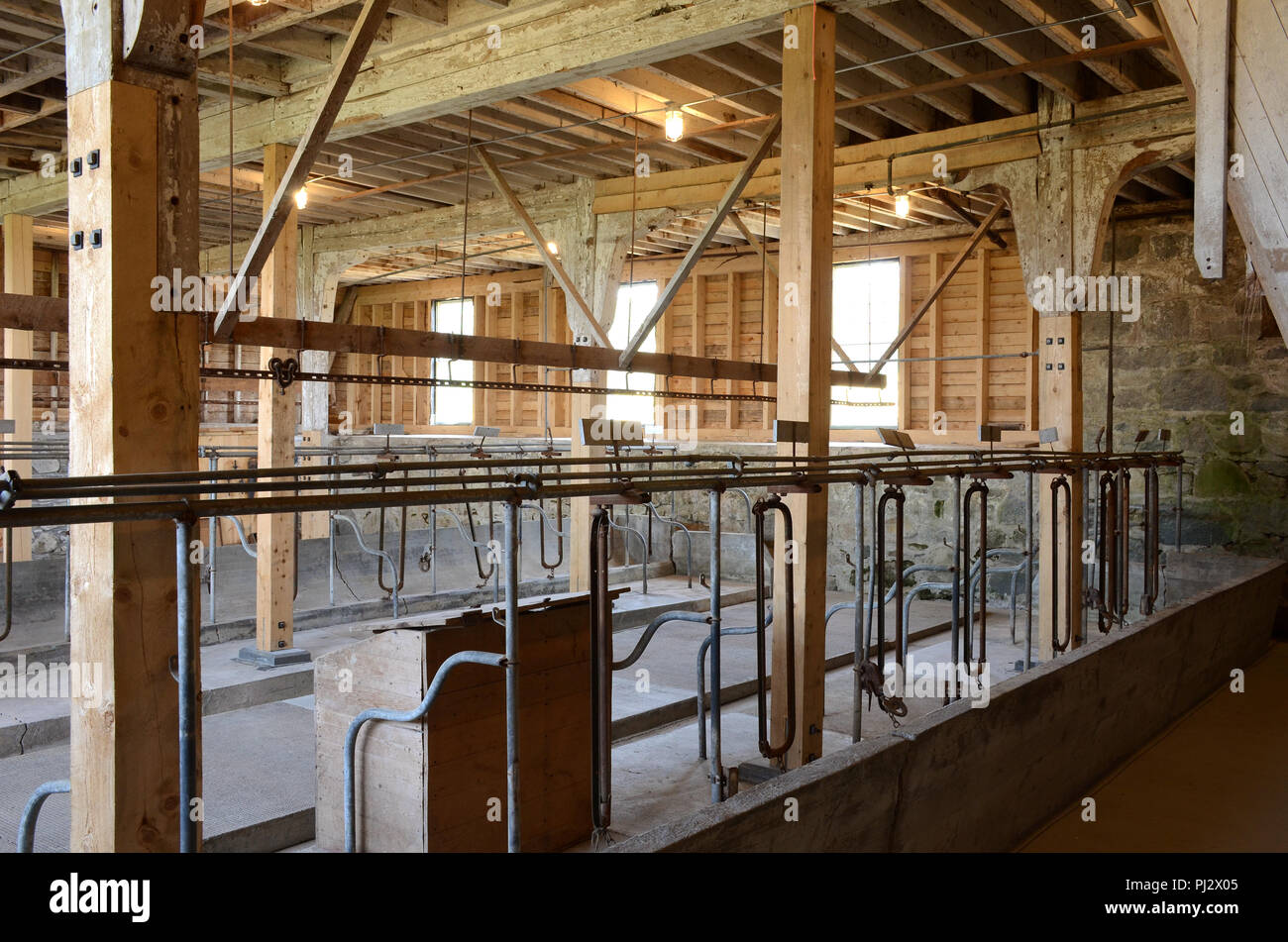Interior of barn, Ministers Island, New Brunswick Stock Photo Alamy