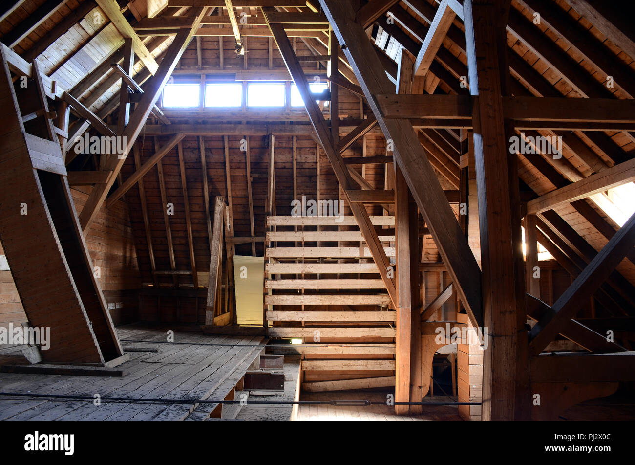Interior of barn, Ministers Island, New Brunswick Stock Photo Alamy