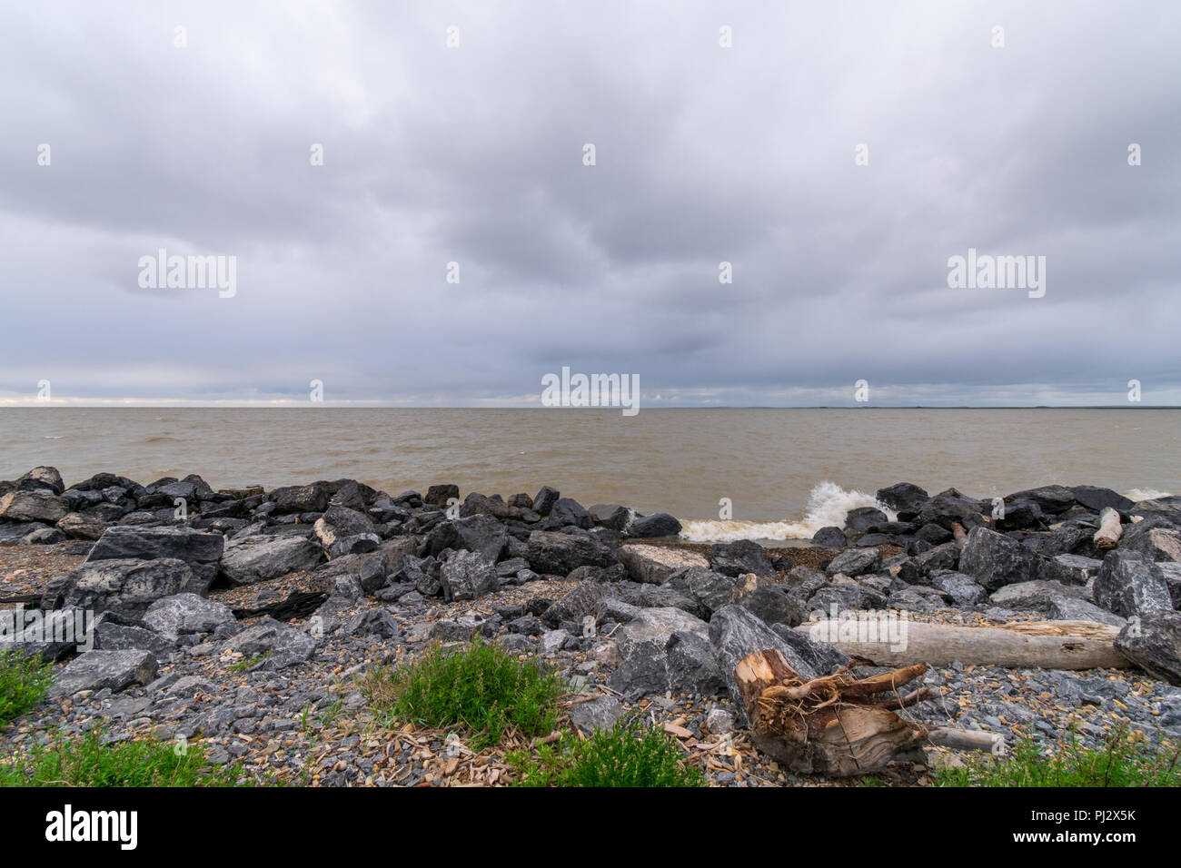 The Arctic Ocean at Tuktoyaktuk, NWT Stock Photo