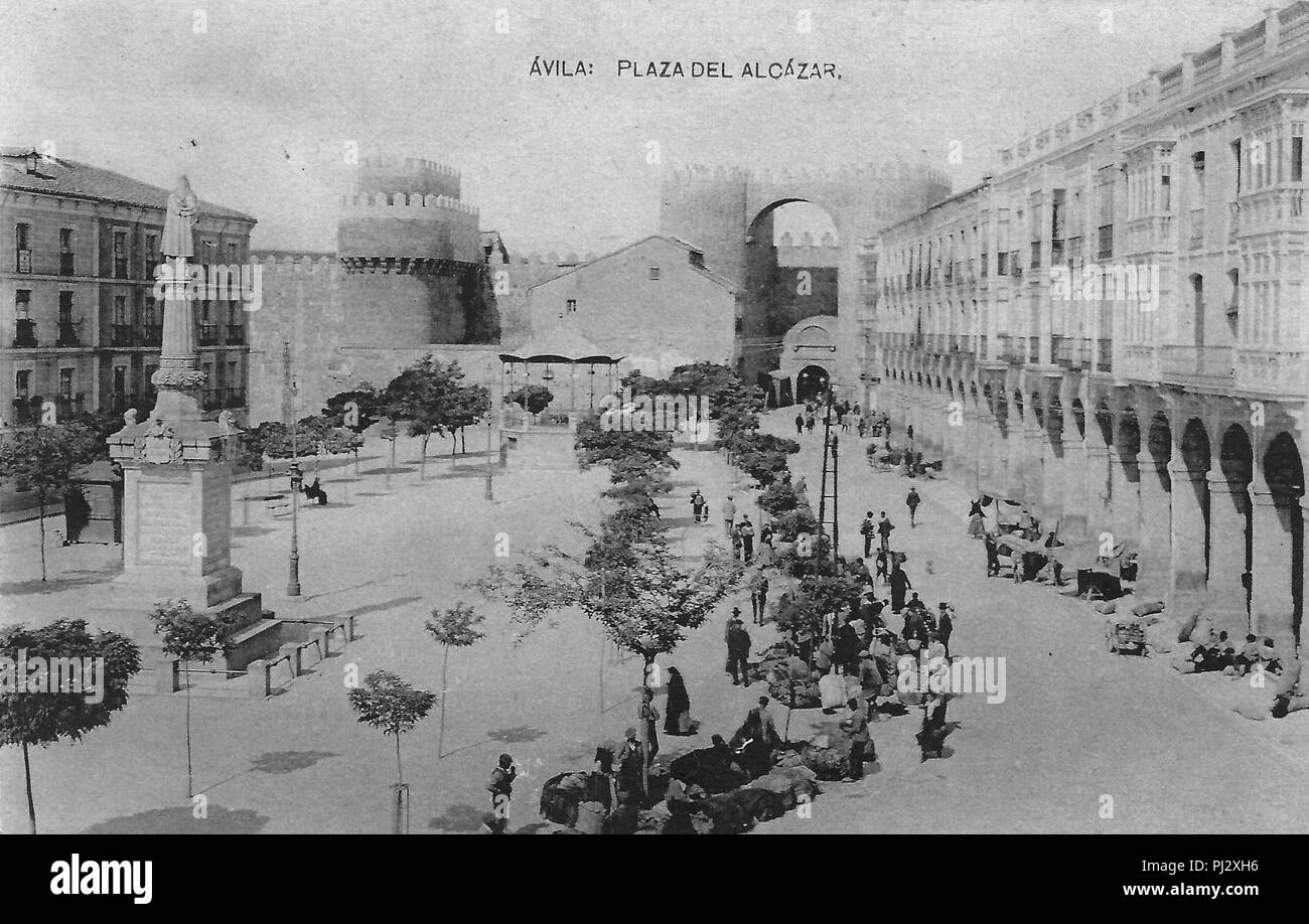 Avila Plaza Santa Teresa 1923 01. Stock Photo