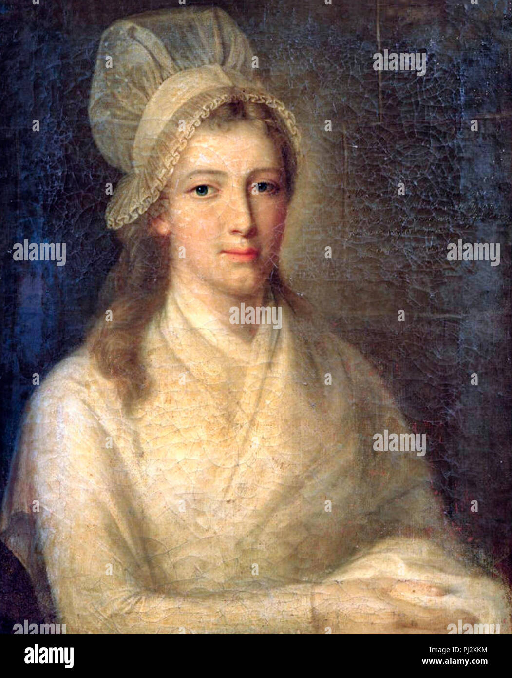 Portrait of Charlotte Corday - Jean-Jacques Hauer Stock Photo