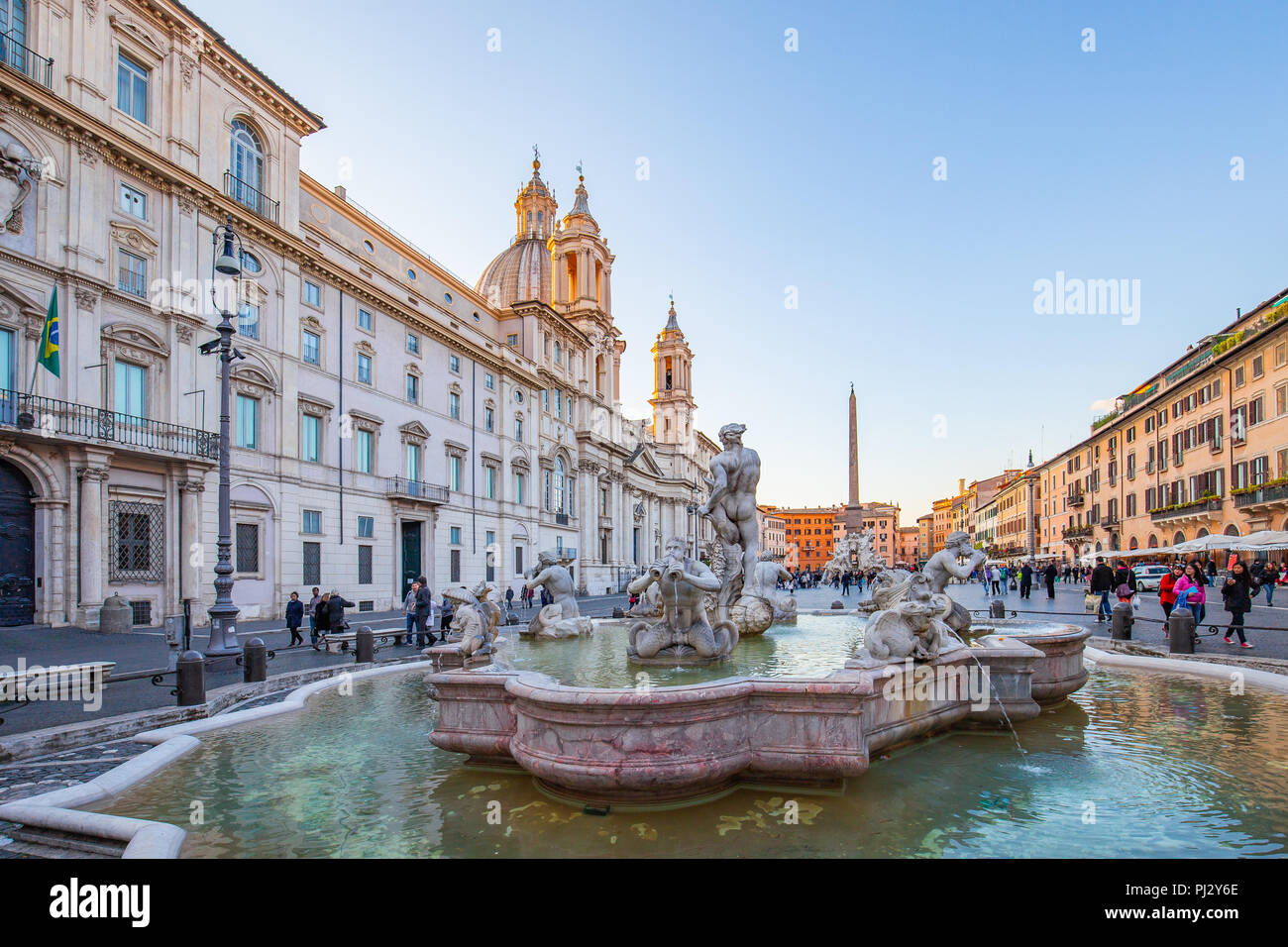 Piazza Navona square in Rome, Italy. Stock Photo
