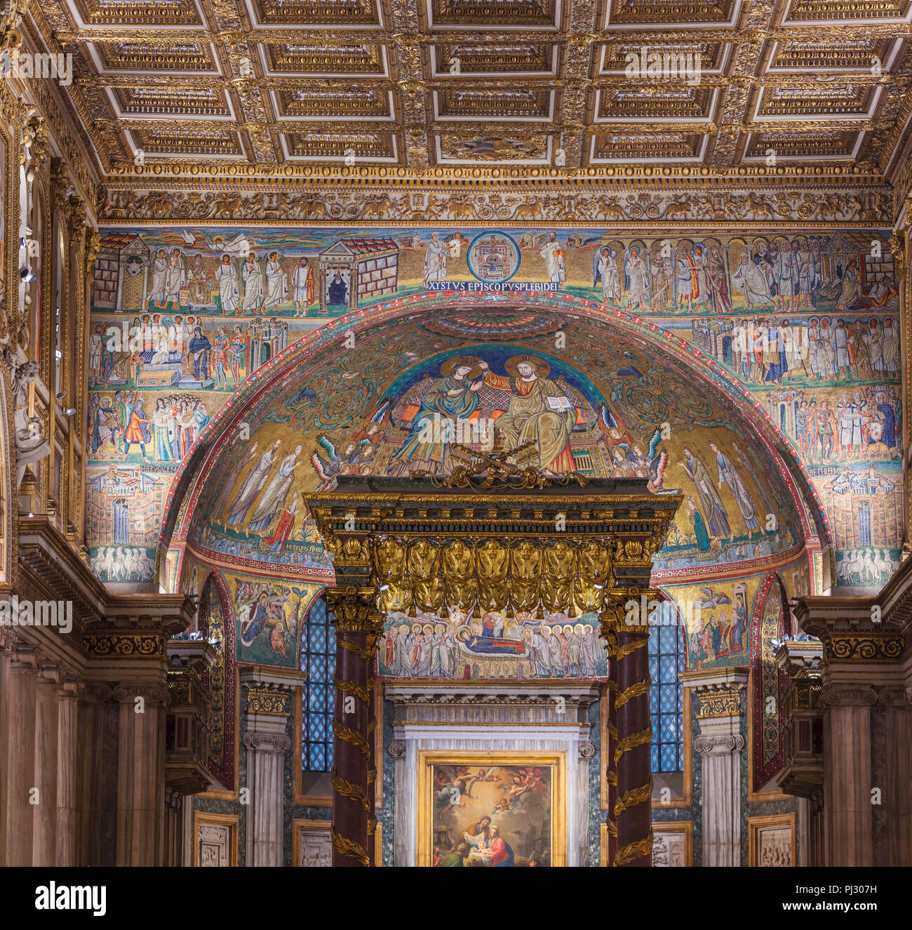 Mosaics (5th century), Basilica of Santa Maria Maggiore interior, Rome