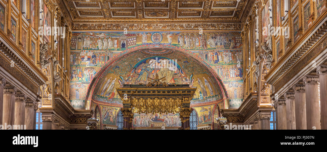 Mosaics (5th century), Basilica of Santa Maria Maggiore interior, Rome