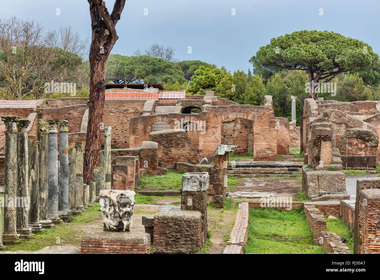 Ruins of ancient Roman Ostia Antica, Lazio, Italy Stock Photo - Alamy