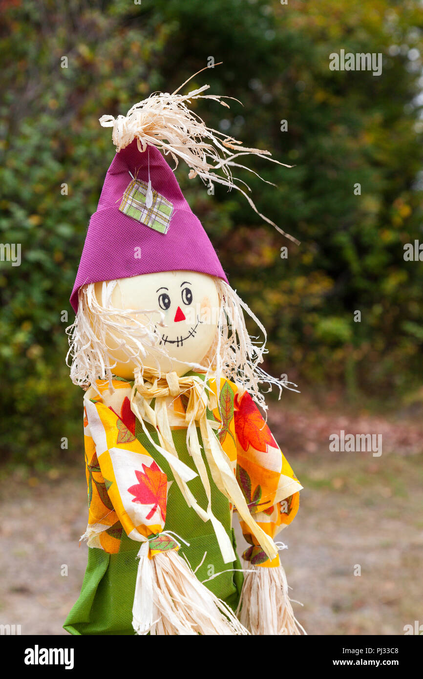 ''Friendly'' Halloween decorations in Laurentides, Quebec, Canada Stock