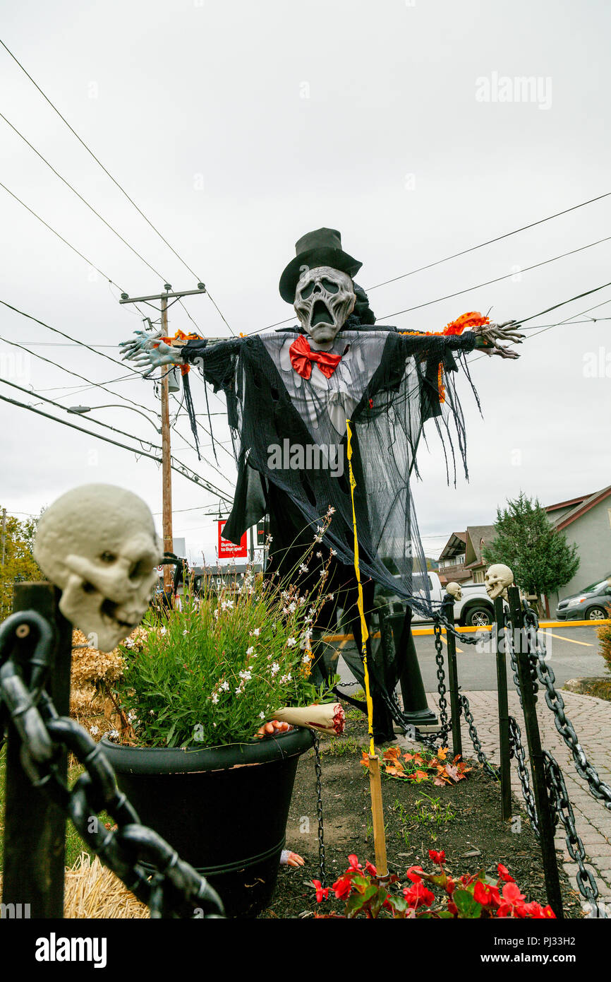 Halloween decorations in Laurentides, Quebec, Canada Stock Photo Alamy