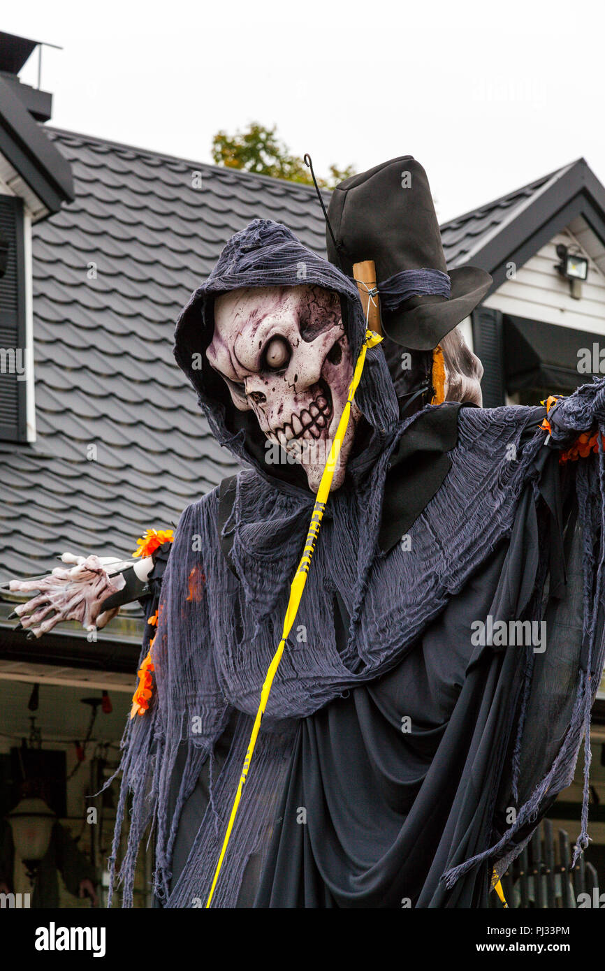 Halloween Decorations In Laurentides, Quebec, Canada Stock Photo - Alamy