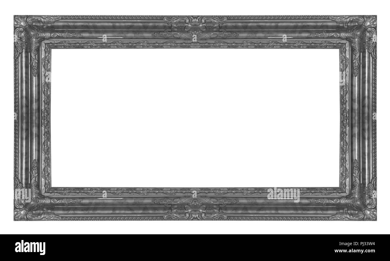 Black picture frame isolated on a white background Stock Photo - Alamy