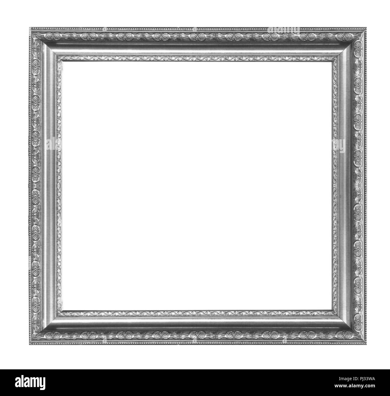 Black picture frame isolated on a black background Stock Photo - Alamy