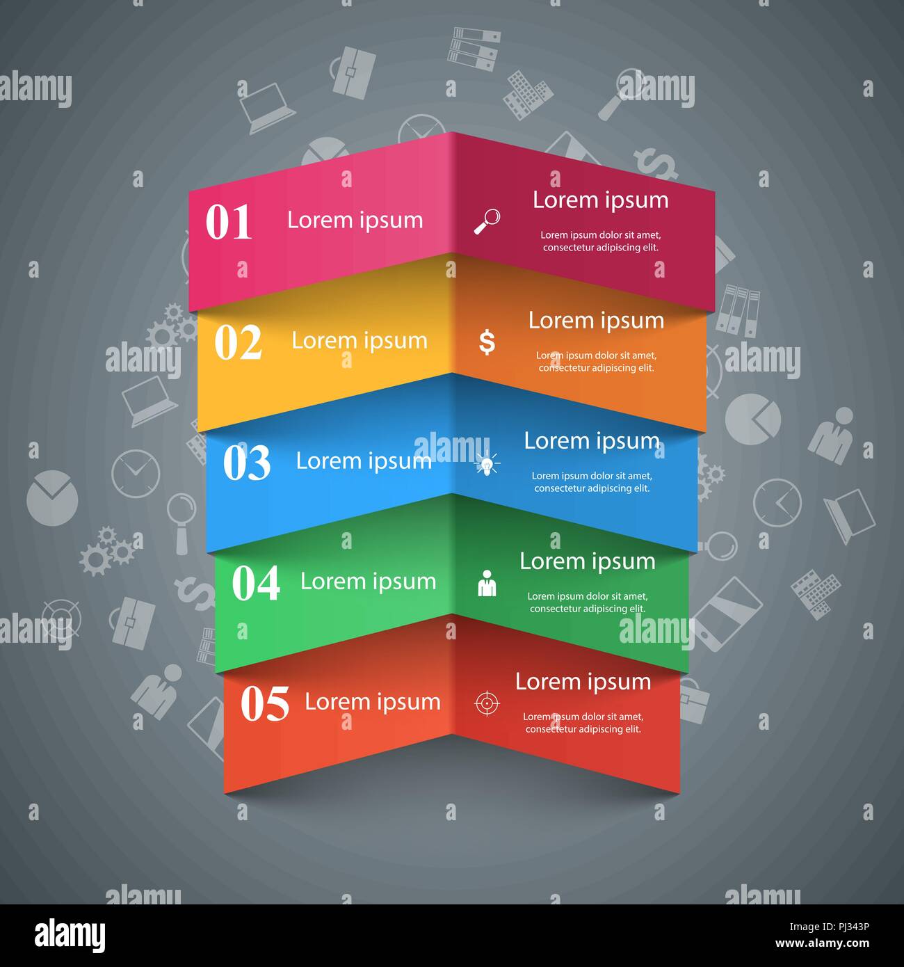 Origami Inforgraphics Business Infographics origami style Vector illustration Stock Vector ...