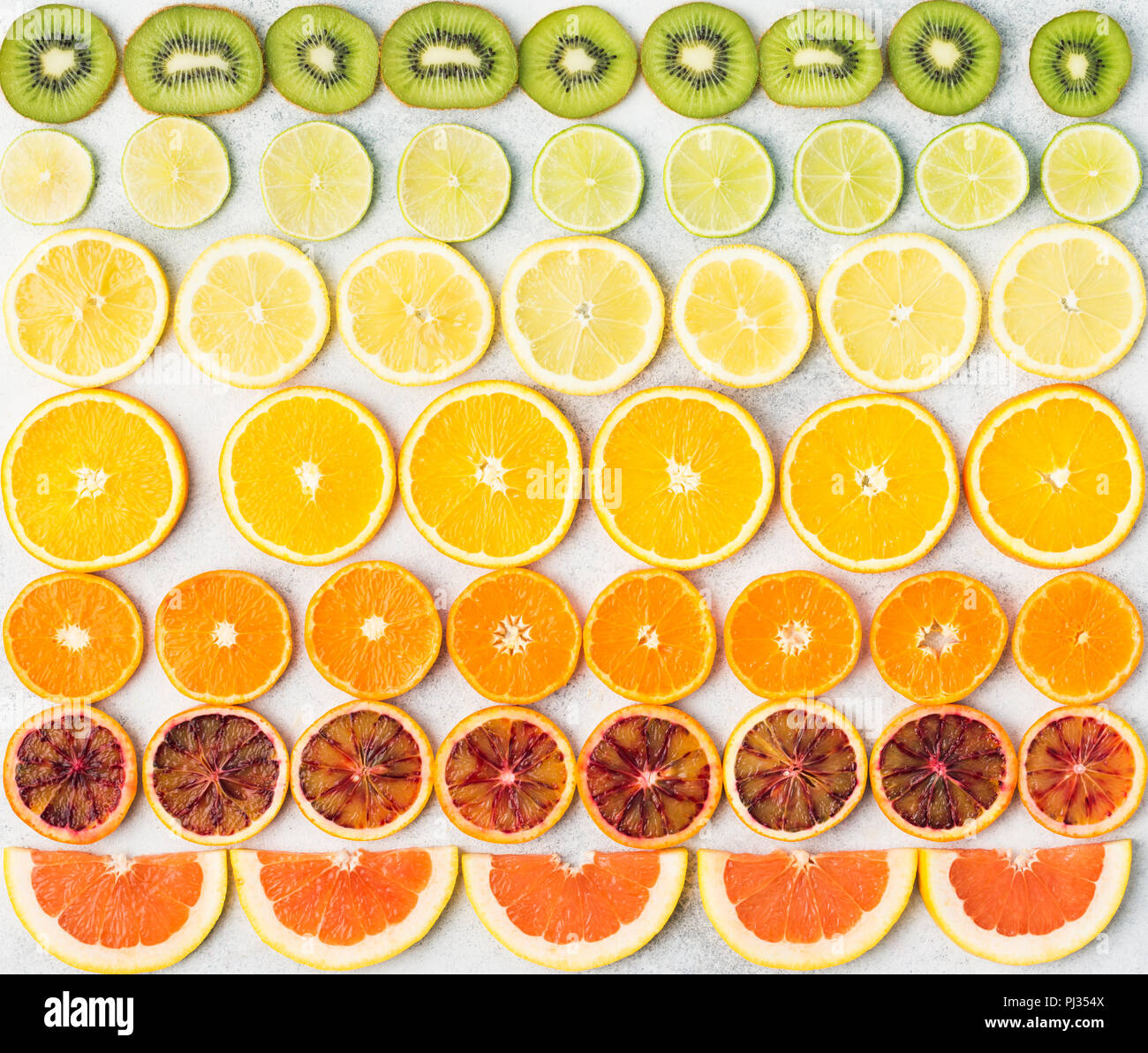 Citrus fruit and kiwi background hires stock photography and images
