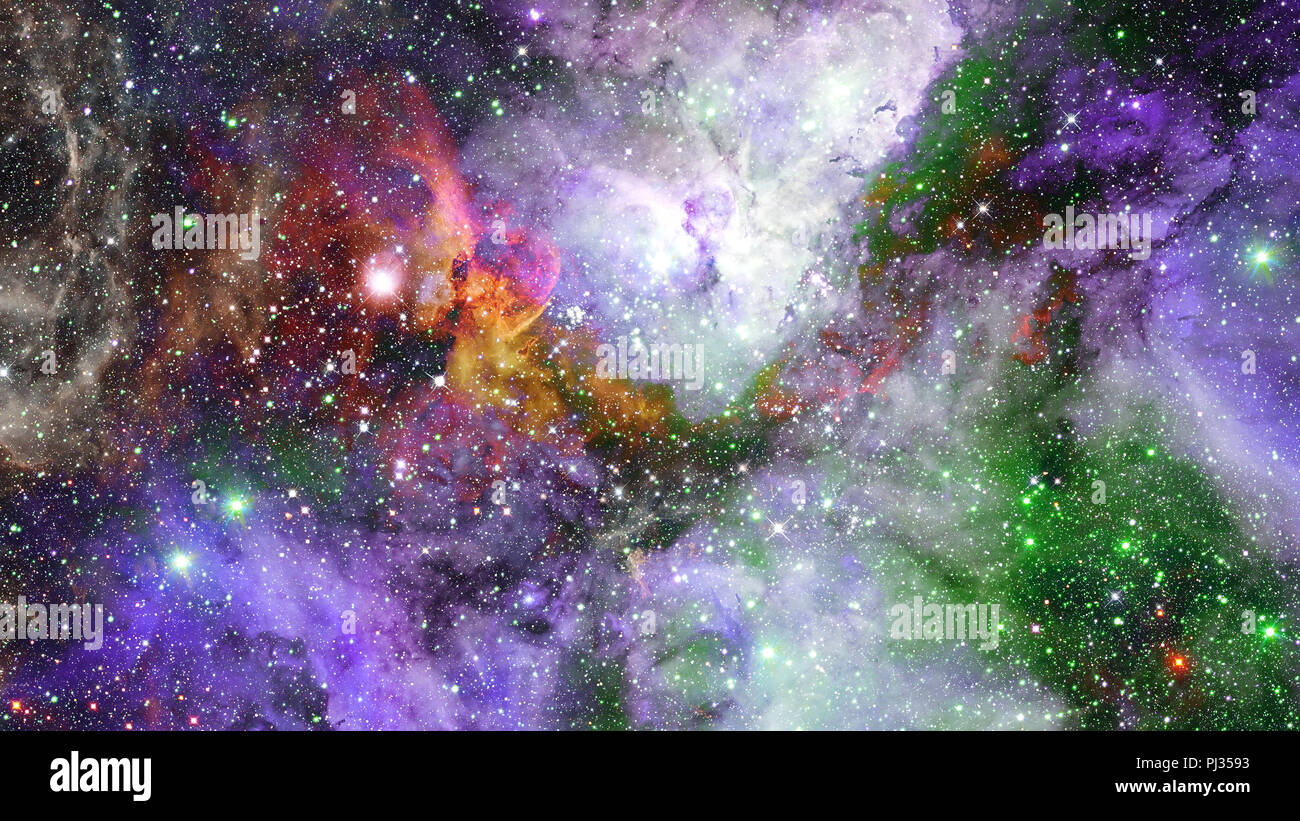 Night sky with stars and nebula. Elements of this image furnished by ...